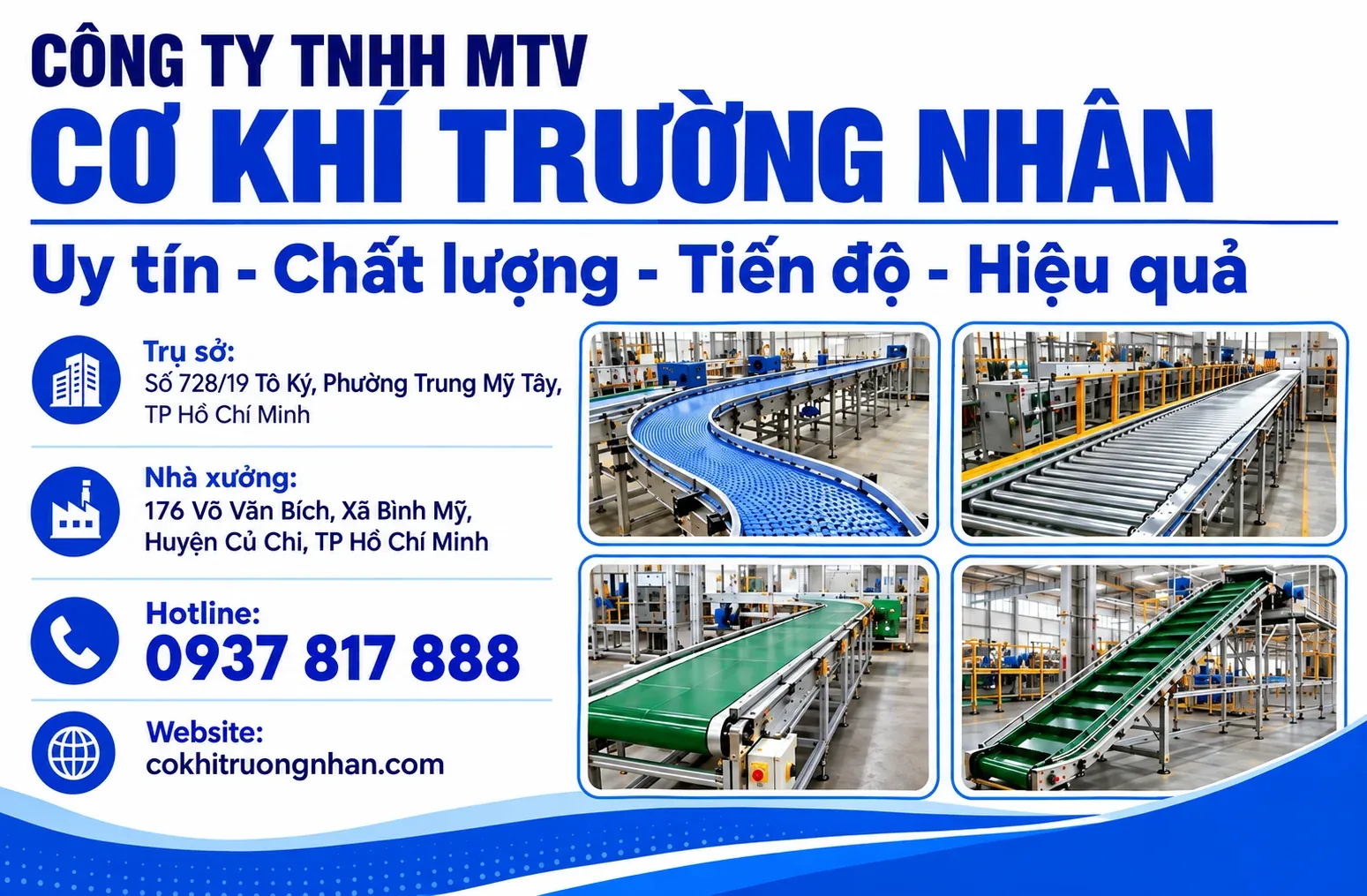 Công ty TNHH MTV Cơ Khí Trường Nhân — Uy tín, Chất lượng, Tiến độ, Hiệu quả